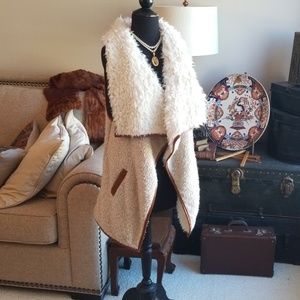 Boho Fur Vest Wool blend